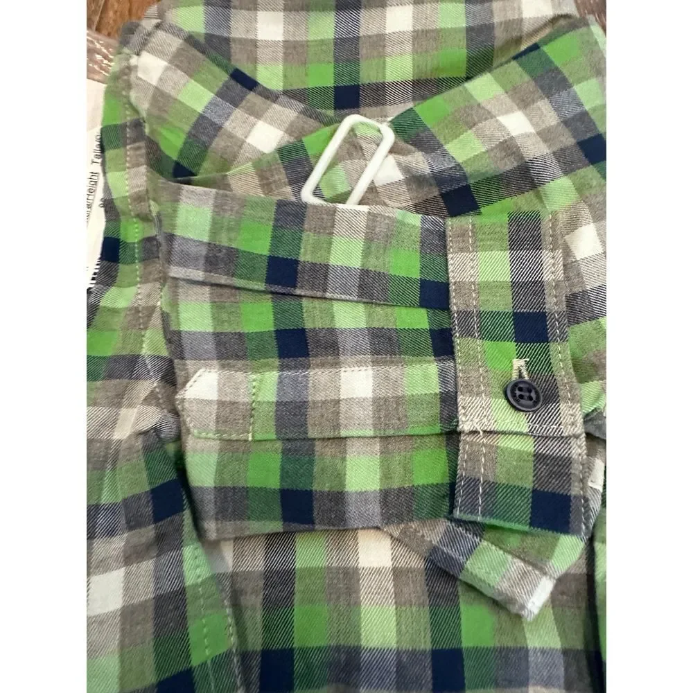 NWT Mayoral collar green plaid top 12‎ mos